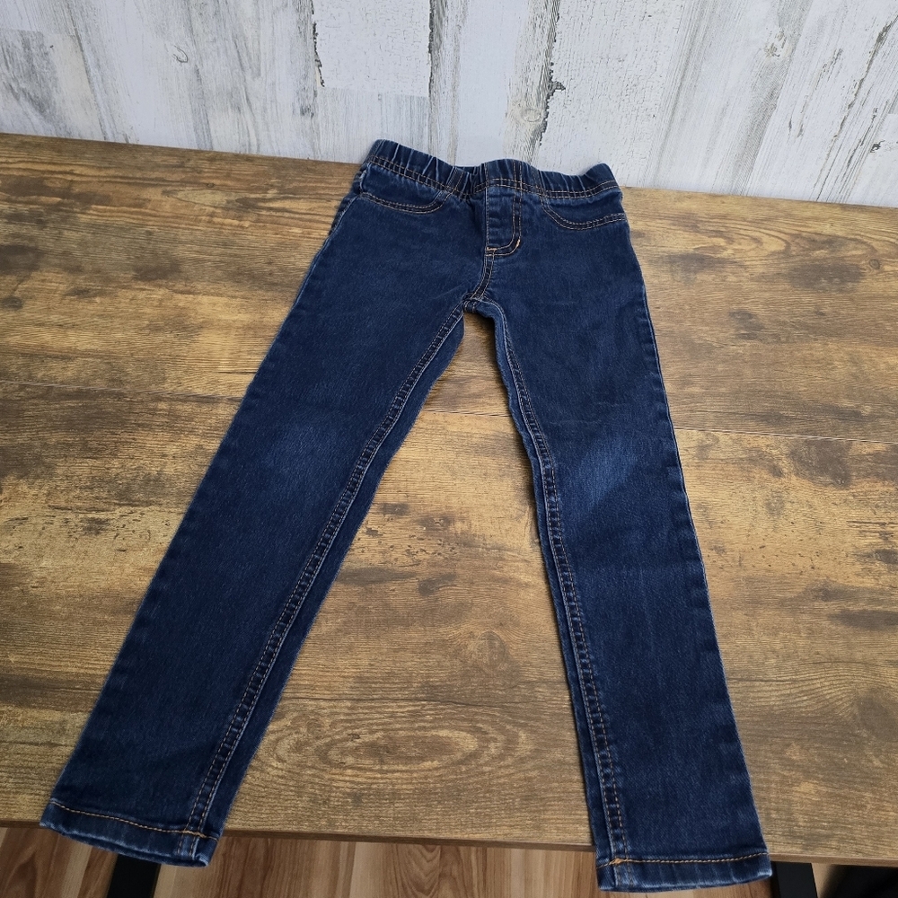 Cherokee Blue Pull On Denim Pants Kids Size 4